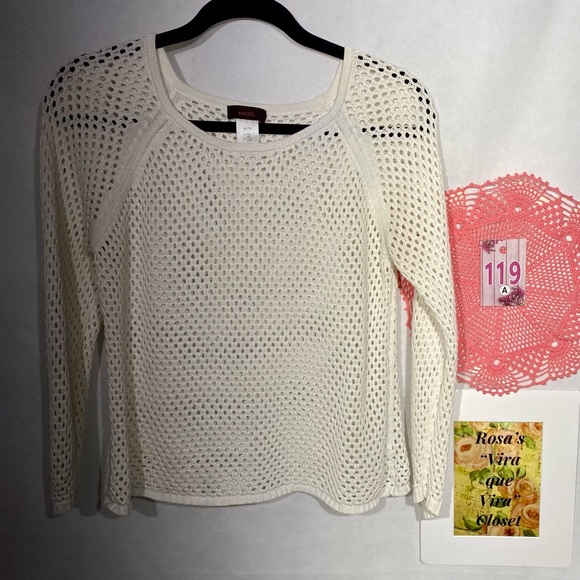 Mark. Off White Sweater Raglan Sleeve with Round Neck - Picture 2 of 6
